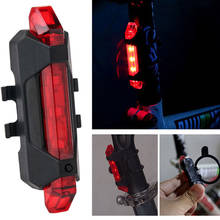 High Quality Rechargeable LED Bicycle Bike Cycling Front Rear Tail Lamp Warning Flash Light Color Red 2024 - buy cheap