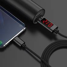CatXaa цифровой дисплей Напряжение тока Светодиодная лампа USB зарядный кабель для Micro USB кабель Type-c кабель для Xiaomi Huawei 2024 - купить недорого