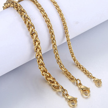 Bracelets For Women Men Gold Braided Wheat Chain Stainless Steel Bracelet  Mens Woman Jewelry Wholesale Gifts HKBM138 2024 - buy cheap