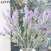 Romantic Provence Decorative Lavender Sage Flower Silk Artificial Flowers Imitation Plant Family Home Wedding Party Decoration 2024 - buy cheap