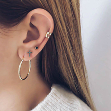 2019 pendientes nuevos popular, de moda dulce viento negro Cruz de cristal pendientes para las mujeres pendientes conjunto de joyas al por mayor 2024 - compra barato