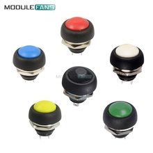 12mm PBS-33B momentâneo à prova dwaterproof água no botão swithch mini interruptor redondo ve058 branco preto verde vermelho amarelo azul cor