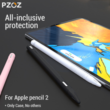 Pzoz capa de silicone para ipad pro 2018, para apple pencil 2, ponta de proteção para tablet touch, caneta estilizada, bolsa protetora 2024 - compre barato