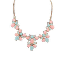F&U Summer Gold Color Girls Elegant Flower Crystal Choker Necklace Women Statement Necklaces & Pendants Gift 2024 - buy cheap