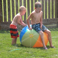 Multicolorido ao ar livre crianças brinquedo de água inflável gigante bola de praia sprinkler inflável bola de água jogar divertido pvc ambiental 2024 - compre barato