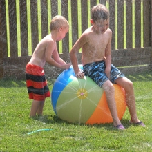 Juguete de agua Multicolor para niños al aire libre, pelota inflable gigante de playa, aspersor, Bola De Agua inflable, divertido, ambiental, PVC 2024 - compra barato