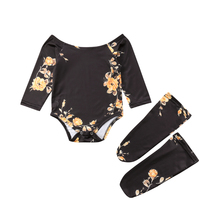 Cute Newborn Baby Girl Off shoulder Long Sleeve Floral Romper Jumpsuit +Leg Warmer 2PCS Outfits Baby Clothes 0-24M 2024 - buy cheap