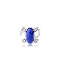 Anillo de aleación con piedra semipreciosa azul para hombre y mujer, joyería de vampiro, 20 unids/lote 2024 - compra barato