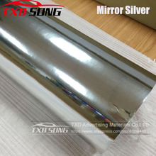 SIZE 50CM*100CM TO 500CM/LOT High stretchable mirror silver Chrome Mirror flexible Vinyl Wrap Sheet Roll Film Car Sticker 2024 - buy cheap