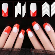 Nai Stickers 100 Sheets French Style Nail Manicure DIY Nail Art Tips Guides Stencil Strip Nail Art Tool White Decals 2024 - buy cheap