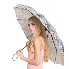 Paraguas totalmente automático para hombre y mujer, sombrilla Anti-UV, resistente al viento y a la lluvia, 3 pliegues, ideal para regalo de negocios 2024 - compra barato