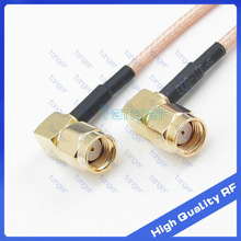 Double right angle RP-SMA male to RP-SMA male connector with RG316 RF Coaxial Pigtail Jumper cable 8inch 20cm Low Loss Cable 2024 - buy cheap