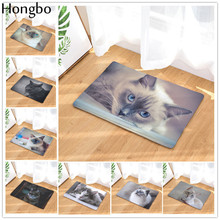 Hongbo Modern Cute Cat Rubber Doormat For Entrace Front Door Mat Outdoor Rug Welcome Home Bathroom Kitchen Floor Non Slip Dust 2024 - buy cheap