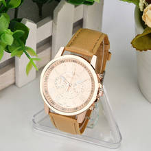 2019 Geneva Top Brand Watches Women Casual Roman Numeral Watch For Men Women PU Leather Band Quartz Wrist Watch relogio A40 2024 - buy cheap