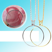Magnifying Glass 8x Magnifier Jewelry Lens Pendant Loupe Chain Monocle Necklace L15 2024 - buy cheap
