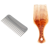 2pcs Plastic Afro Hair Pick Comb Detangle Wig Braid Styling Lift Hairbrush with Wide Tooth Comb 2024 - buy cheap