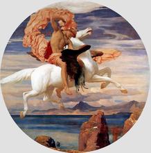 Lienzo de caballo con estampado de figura religiosa, pintura al óleo clásica impresa en lienzo, imágenes decorativas para pared 2024 - compra barato