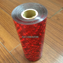 Lámina holográfica de estampado en caliente para papel o plástico, 16cm x 120 m/rollo de vidrio roto, Color Rojo 2024 - compra barato