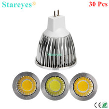 Free shipping 30 pcs Dimmable 3W 5W MR16 AC&DC12V LED COB Spotlight Downlight bulb lamp light LED spot light ceiling lighting 2024 - buy cheap