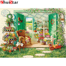 Completo diamante quadrado 5d diy pintura de diamante jardim 3d bordado ponto de cruz decoração de casa mosaico xy1 2024 - compre barato