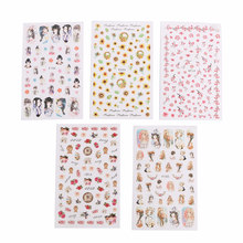 1 Sheet Pink Daisy Flower Water Transfer Slider for Manicure Nail Art Polish Decoration Nail Sticker 2024 - buy cheap