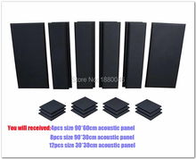 New Prim studio acoustic foam acoustic panel London 12 Room Kit Scatter Blocks Acoustic Treatment Pro Audio LA 24pcs Black Color 2024 - buy cheap