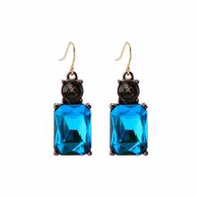 JOOLIM Jewelry Wholesale 3 Colors Square Crystal Drop Earring Casual Earring Free Shipping 2024 - buy cheap