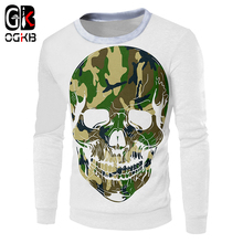 OGKB recién llegado mujeres/hombres Cool estampado de bandera estadounidense 3d sudadera cuello redondo manga baja rayas sudaderas Hiphop Pullover Top Dropship 2024 - compra barato