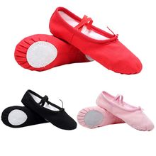 Baby Girl Canvas Cotton Ballet Pointe Dance Shoes Gymnastics Slippers Yoga Flats 2024 - buy cheap