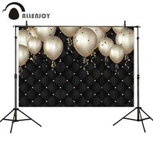 Allenjoy birthday party photography backdrop golden sequin balloons celebration honorable background photoshoot photocall 2024 - buy cheap