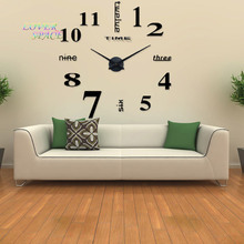 Europe Simple Ideas NEW Quartz Huge Wall Clock Modern Home Decoration DIY Acrylic Mirror Wall Sticker For Living Room 100X100CM 2024 - buy cheap