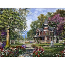 Old Street Home diy 5d diamond painting cross stitch scenery full square deads diamond embroidery painting dream house 2024 - buy cheap