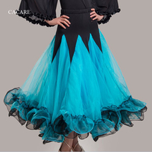 Faldas de baile de salón, el vestido de Salón Estándar más barato para Vals, Tango, baile, Flamenco, 8 colores, dobladillo grande Meryl, D0421 2024 - compra barato