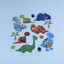 High Quality DIY Heat Transfer Washable Fashion Patches Lovely Dinosaur Animal Iron On Appliques Stripe Stickers On Clothes 2024 - buy cheap