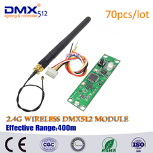 Placa com módulos led para iluminação de palco, transmissor e receptor, sem fio, dhl, frete grátis dmx512, 2.4g