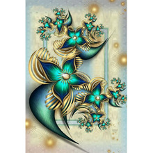 5d artesanal diy pintura diamante completo broca ponto cruz flor diamante bordado fotos de strass decoração da parede flor 2024 - compre barato
