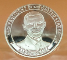 10pcs/lot American president Barrack Obama coin collectible real Silver plated Coin commemorative.40*3mm 2024 - buy cheap