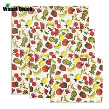 Visual Touch Zero Waste Fruit Pattern Beeswax Wrap Organic Strawberry Reusable Food Wraps Eco Friendly Storage Natural 2024 - buy cheap