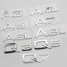 A3 A4L A5 A6L A7 A8 Q3 Q5 Q7 1.8T 2.0T 2.4 3.0T 3.2 3.6 4.2 for Audi All Trunk Discharging Capacity Emblem Car Styling Sticker 2024 - buy cheap