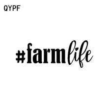 QYPF 14CM*4.9CM Fashion Hashtag Farm Life Vinyl Car Sticker Window Decal Black Silver Accessories C15-3082 2024 - buy cheap