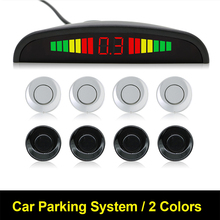 4 Sensors System 12V LED Display Indicator Parking Car Reverse Radar Kit Black 2024 - buy cheap
