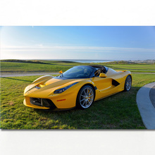 Arte de pared para coche, carteles e impresiones de vehículos de Ferrari LaFerrari Aperta, arte en lienzo, pinturas enmarcadas para decoración de la habitación, color amarillo 2024 - compra barato