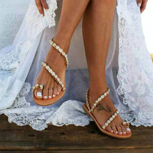 Sandalias de gladiador para mujer, zapatos informales bohemios de boda, chanclas de cristal para mujer, sandalias de playa para verano, 2019 2024 - compra barato