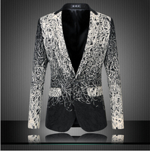 Blazer masculino com estampa floral, blazer casual de personalidade para homens, jaqueta slim fit, plus size 5xl 6xl 2024 - compre barato