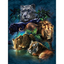 5d diy pintura diamante leão leopardo ursos floresta quadrado completo bordado mosaico completo ponto de cruz bordado h769 2024 - compre barato