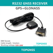RS232 gps receiver antenna module gps glonass Dual mode VCC 12V NMEA 0183  Industrial control quality DB9 female GN200GRV12 2024 - buy cheap