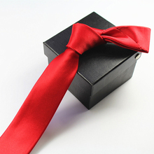 Ricnais gravata masculina de qualidade lisa 100%, gravata fina e estreita em seda lisa para casamento masculina formal, festa sem caixa 2024 - compre barato