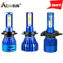 AcooSun H7 led H4 Car headlight Bulbs led H11 H1 12V Autolight led HB4 HB3 9005 9006 lampada Low Beam 72W 6500K Automobiles lamp 2024 - buy cheap