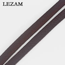 1meter 10*2mm Fashion Genuine Leather Dark Brown Flat Leather Cord For Diy Bracelet Jewelry Making Rope Cord Accessories Bijoux 2024 - buy cheap