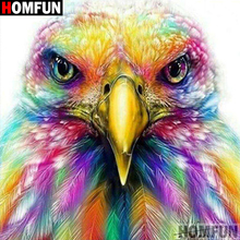 HOMFUN Full Square/Round Drill 5D DIY Diamond Painting "Colored eagle" 3D Embroidery Cross Stitch 5D Home Decor A16011 2024 - buy cheap